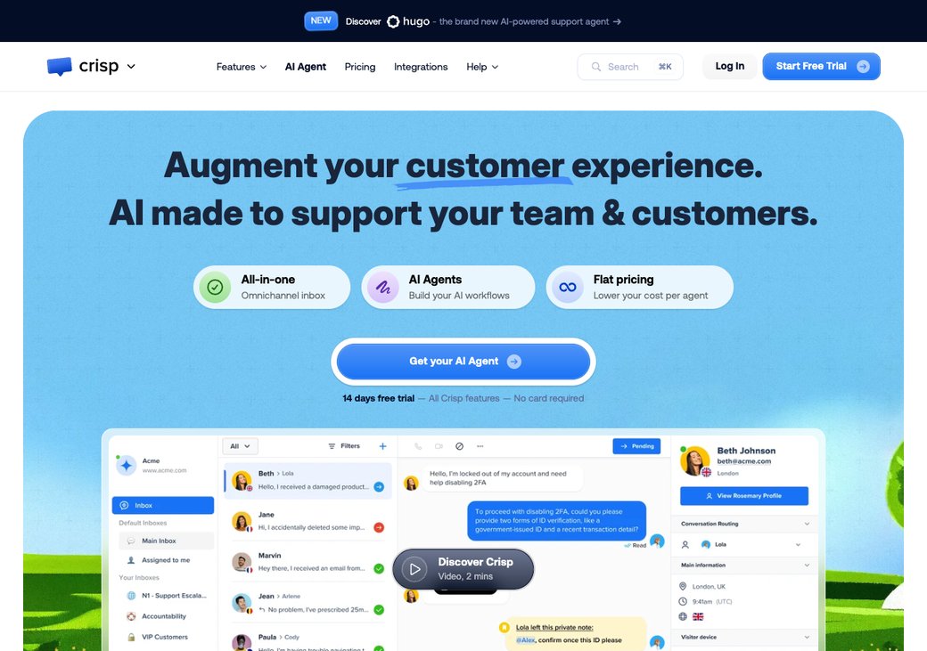 Crisp pricing page